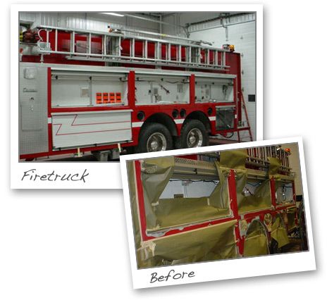 firetruck repair Frank & Sons Body Works in Scotia, NY