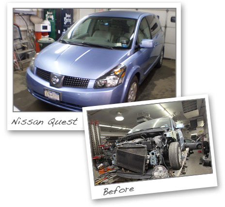 Nissan Quest repair Frank & Sons Body Works in Scotia, NY